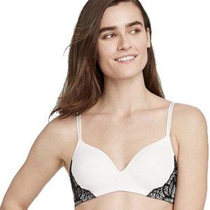 Auden Women's Bliss Lightly Lined Wirefree Bra with Lace